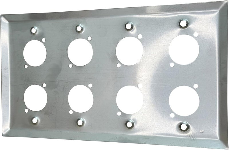 DIYTECH XLR Wall Plate Blank, Panel Combo - Perfect for Professional Audio Setups in Studios, Theaters, and Conference Rooms - Easy to Install and Durable Design (8 Port Stainless Steel) - Image 5